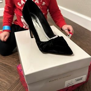 Marc Fisher Black Velvet Heels